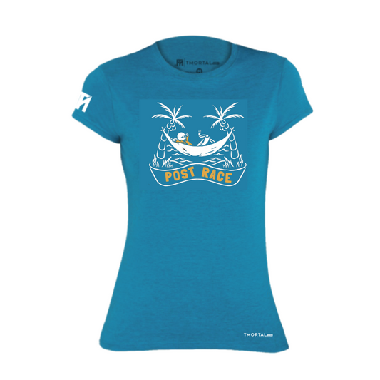 PLAYERA TM POST RACE AZUL MUJER