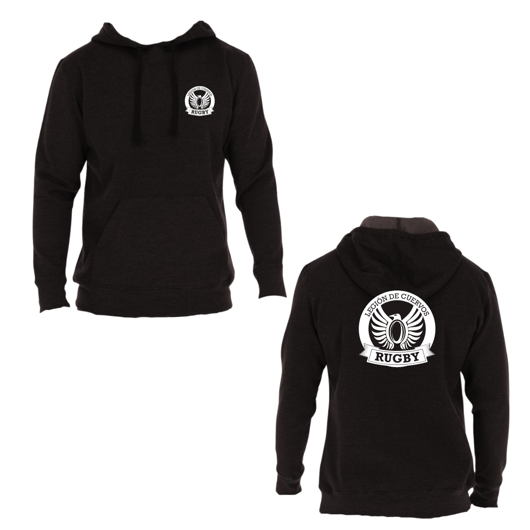 HOODIE RUGBY - CUERVOS NEGRA