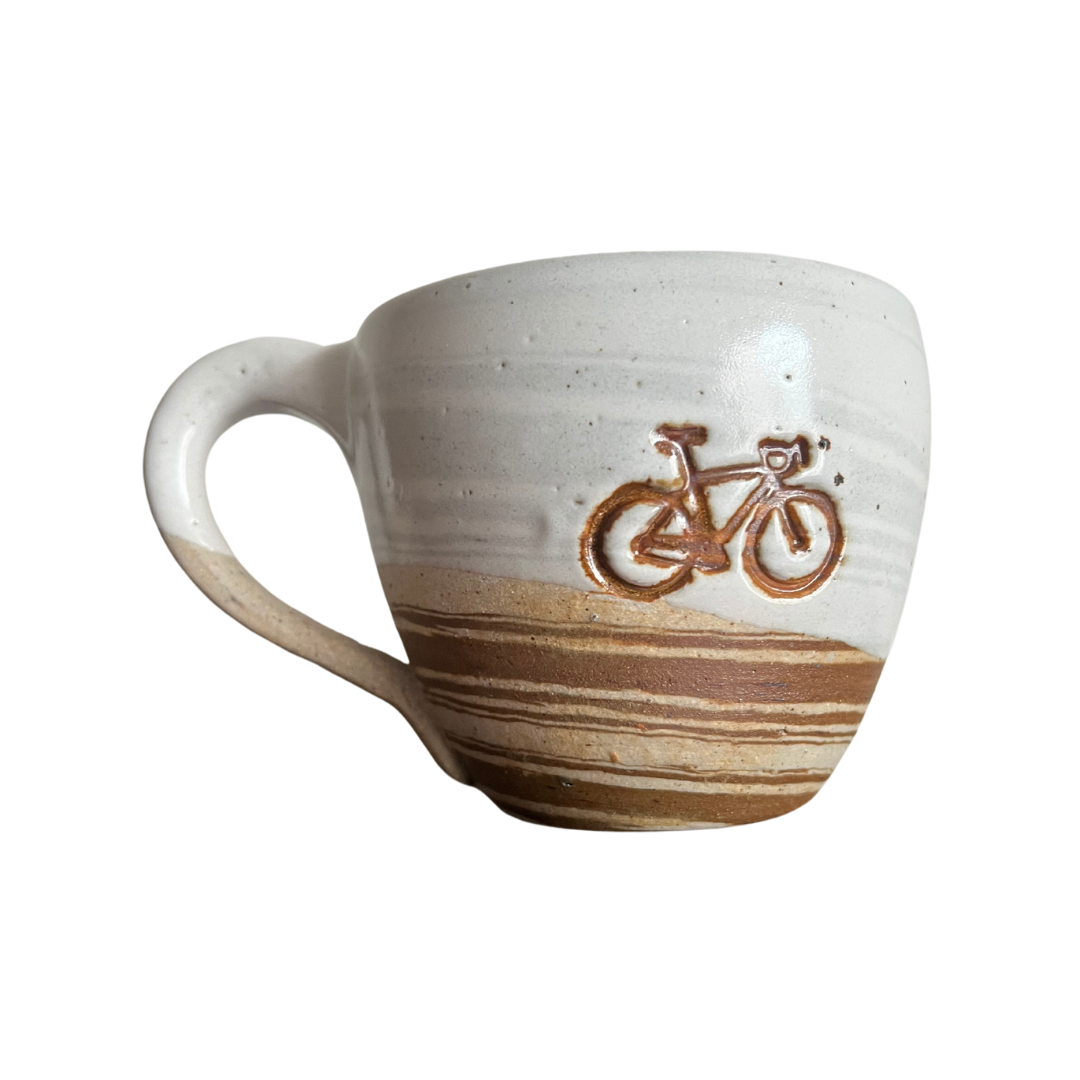 TAZA ARTESANAL TM BICI GRIS (PIEZAS ÚNICAS Y LIMITADAS)