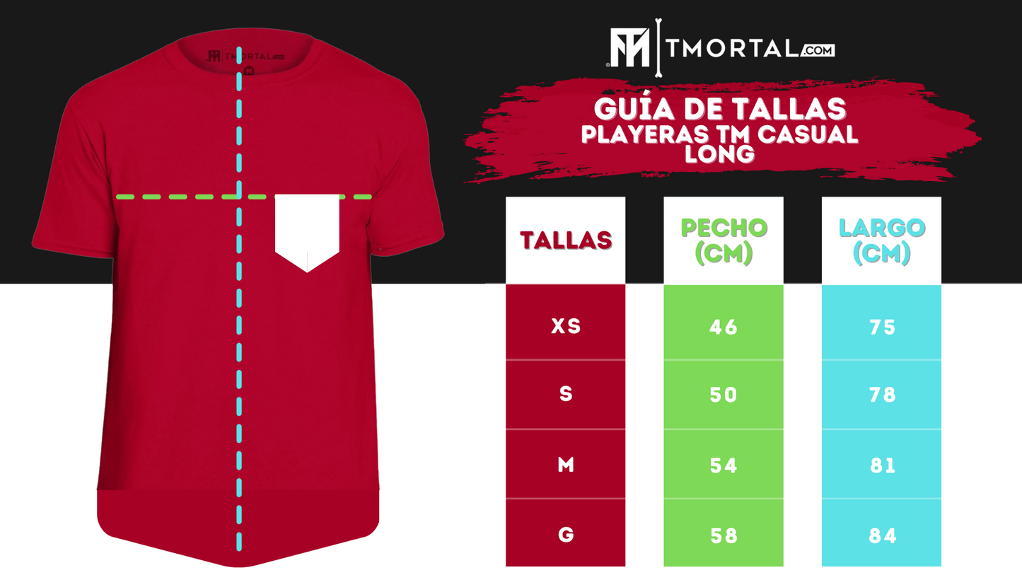 PLAYERA TM CASUAL GRID 3D LONG