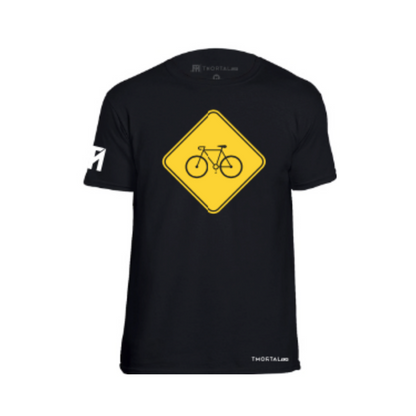 PLAYERA TM NEGRA WARNING BIKE