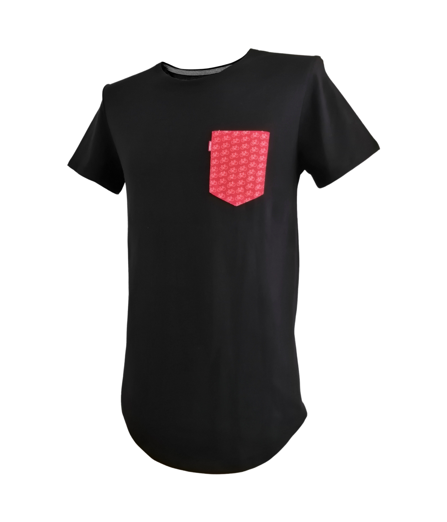 PLAYERA TM CASUAL GRID ROJO/NEGRO BICIS LONG