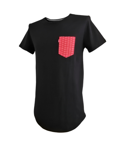 PLAYERA TM CASUAL GRID ROJO/NEGRO BICIS LONG