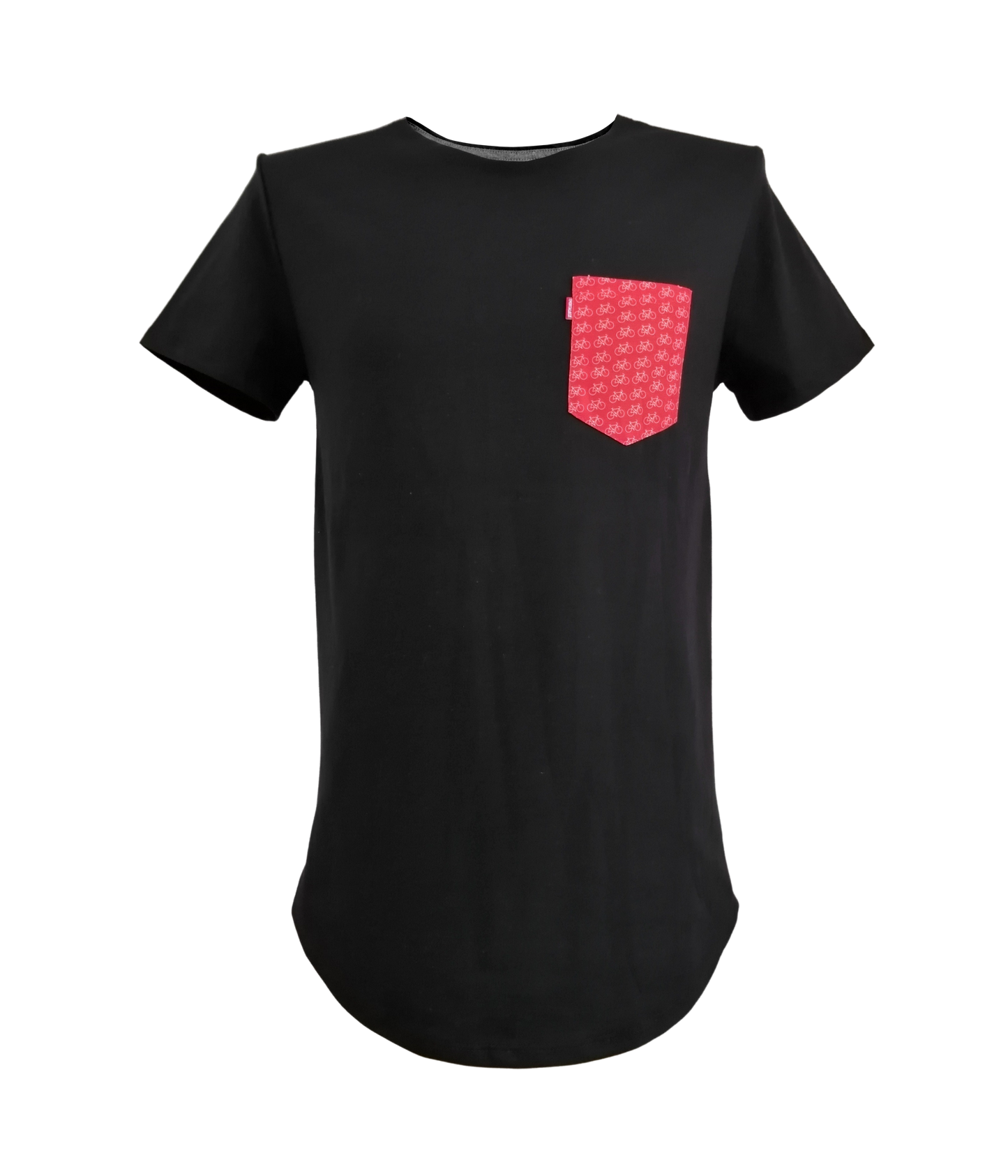 PLAYERA TM CASUAL GRID ROJO/NEGRO BICIS LONG