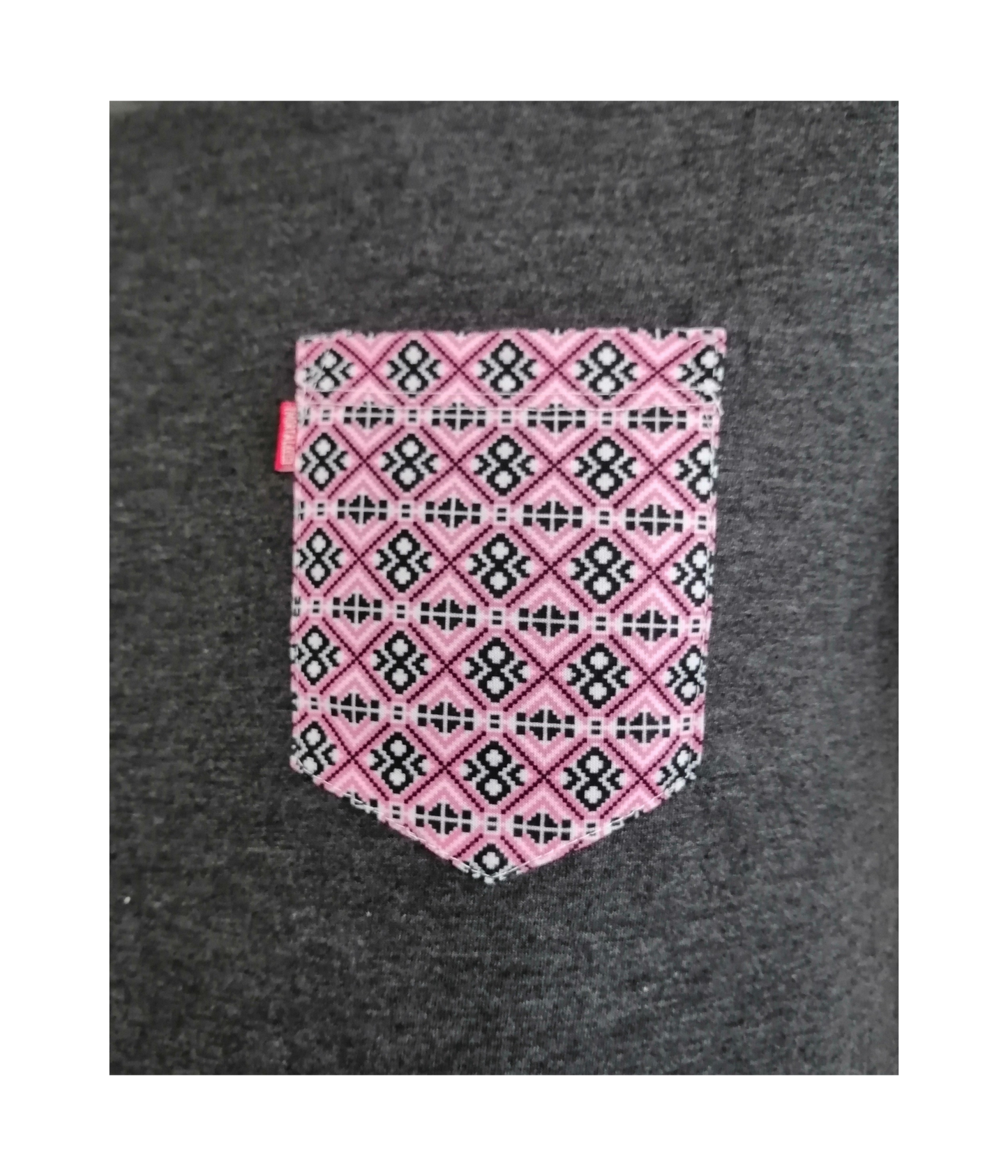 PLAYERA TM CASUAL GRID ROSA