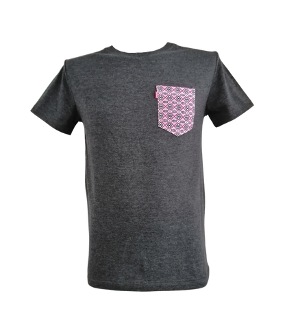 PLAYERA TM CASUAL GRID ROSA